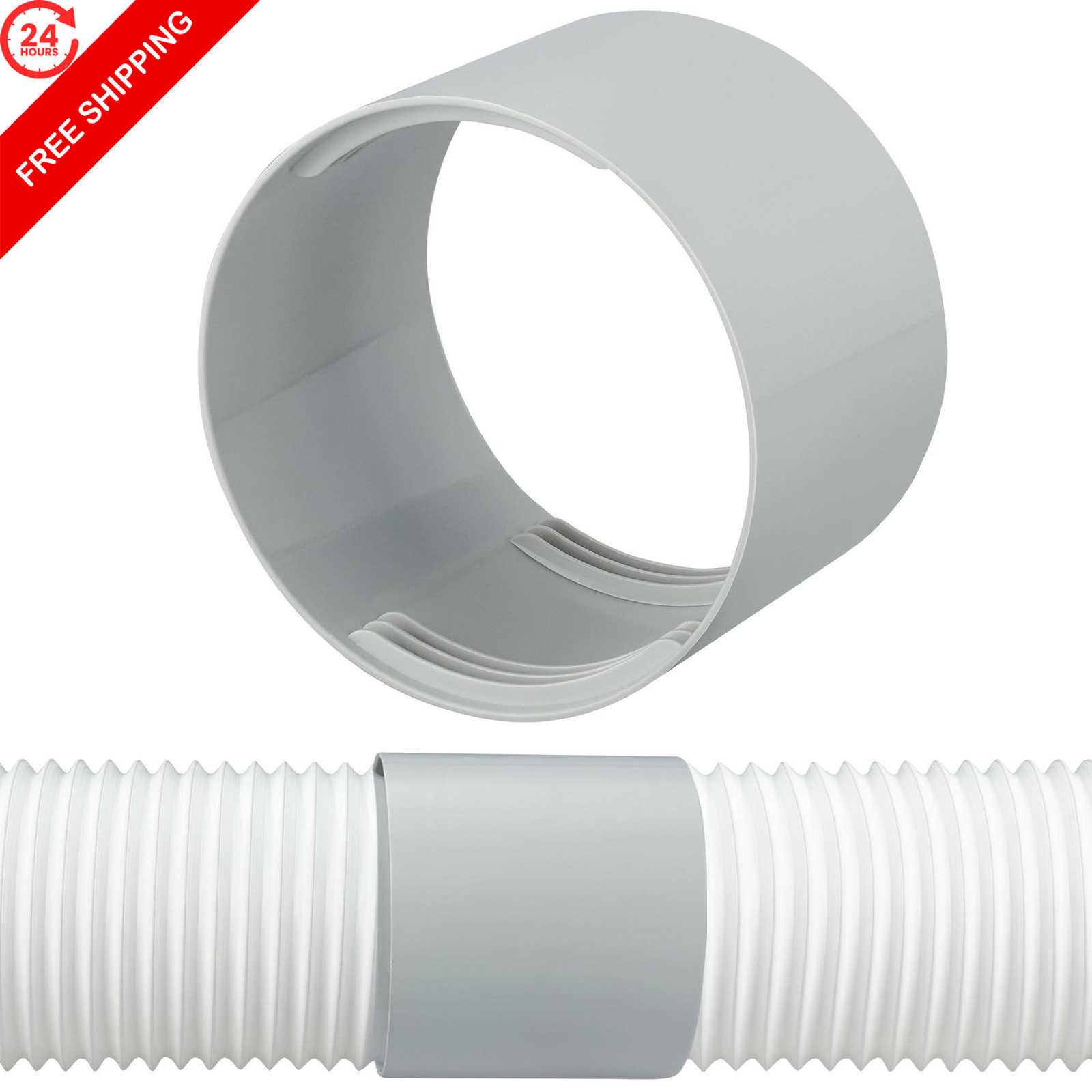 Portable Air Conditioner Exhaust Hose Coupler 5.9 Inch AC inches, Gray