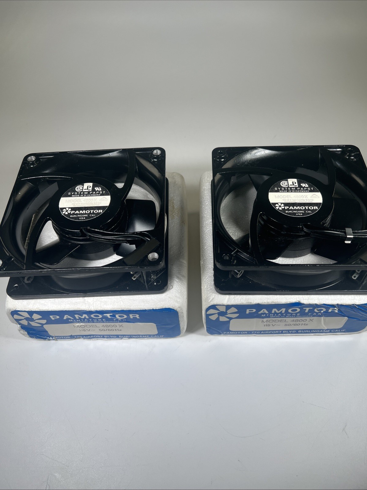 PAMOTOR System Papst Fan/Blower Model 4800X 115V~50/60Hz 9.5W NOS