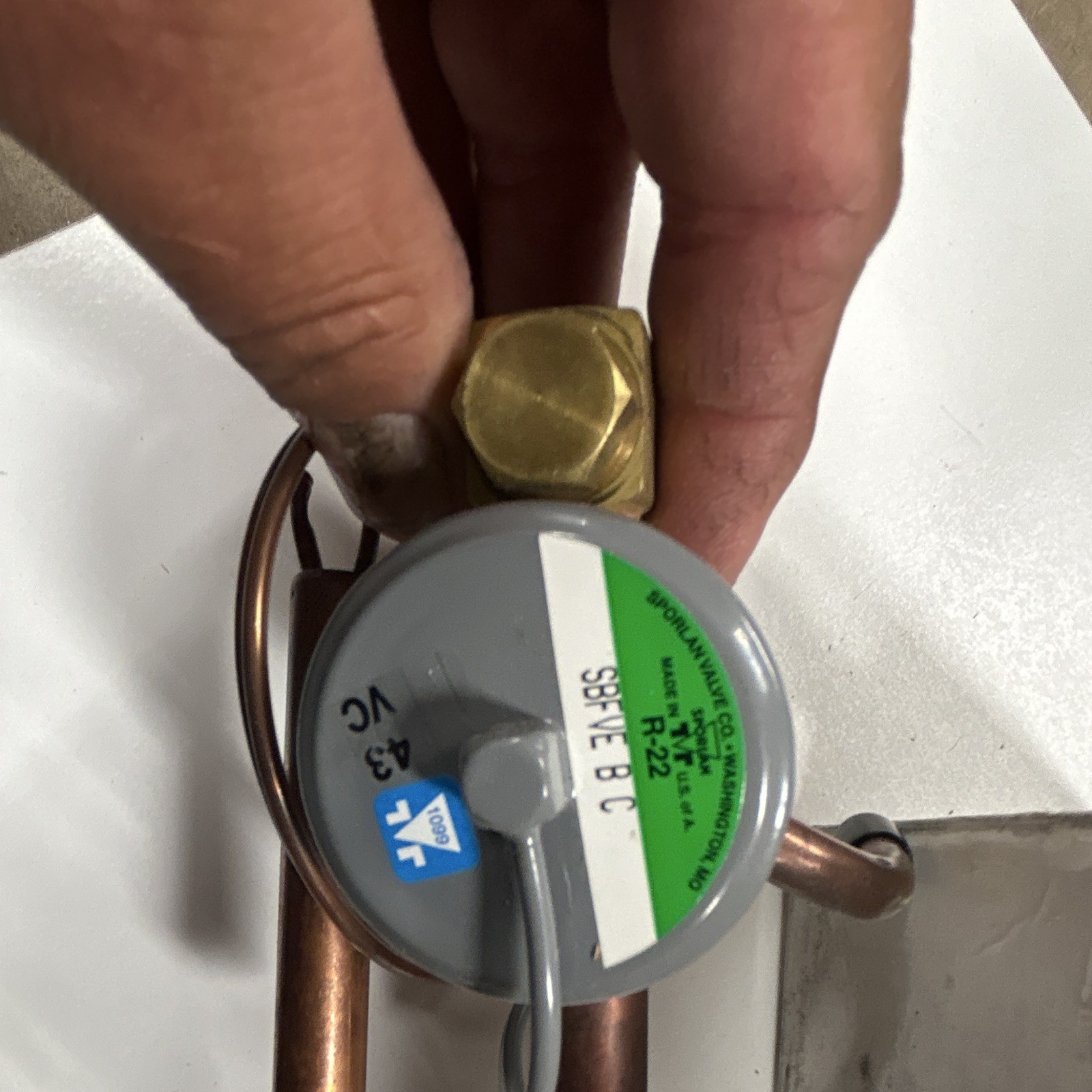 Sporlan SBFVE-B-C Thermostatic Expansion Valve TXV Brass/Copper for R-22