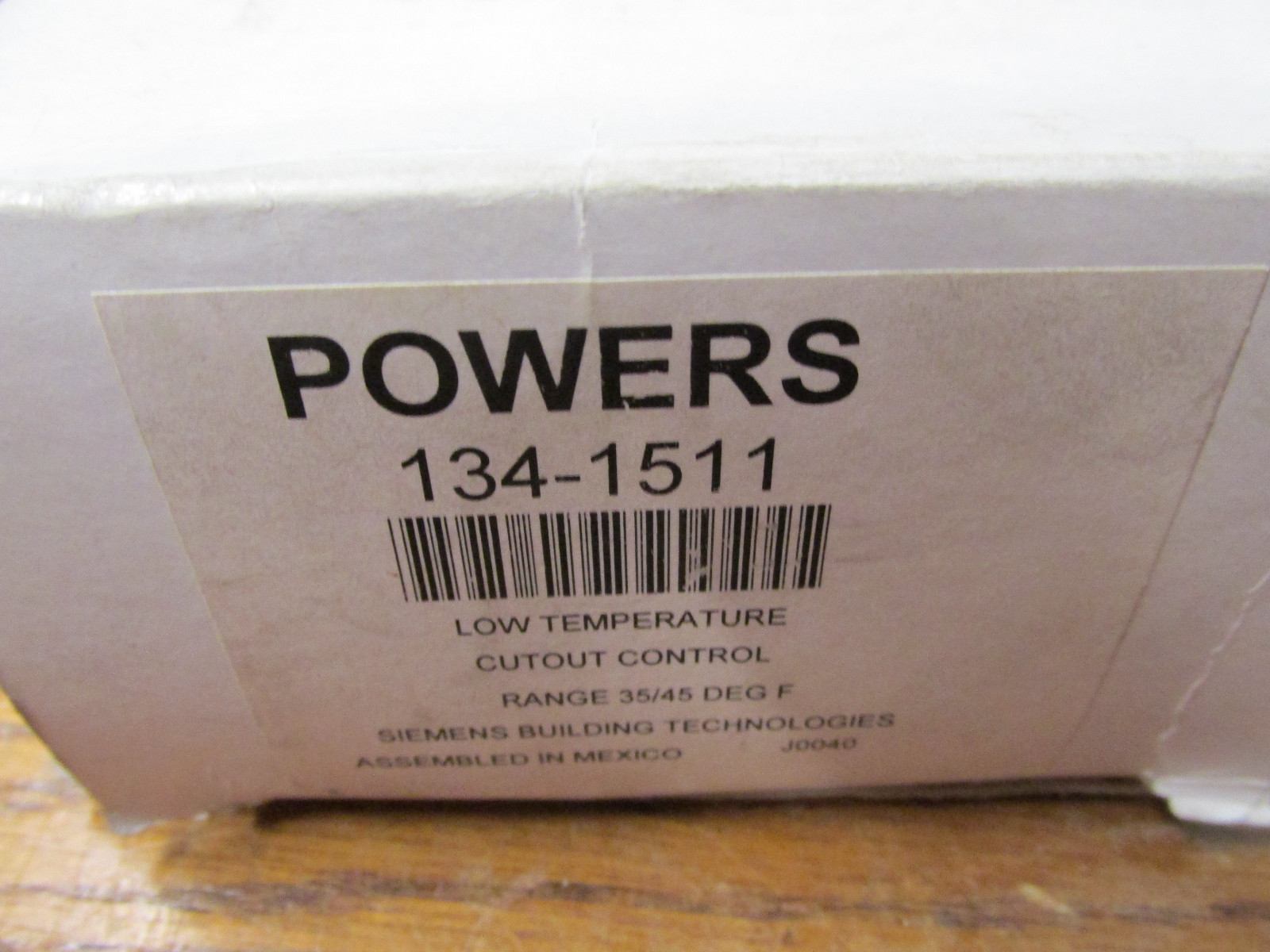 NEW NOS Powers 134-1511 Low Temperature Cutout Control Range 34/45 Degrees F