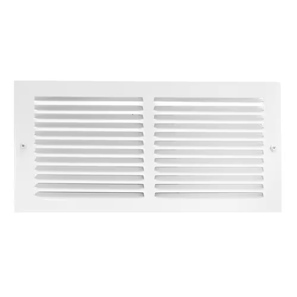 14 In. X 6 In. Steel Return Air Grille, White