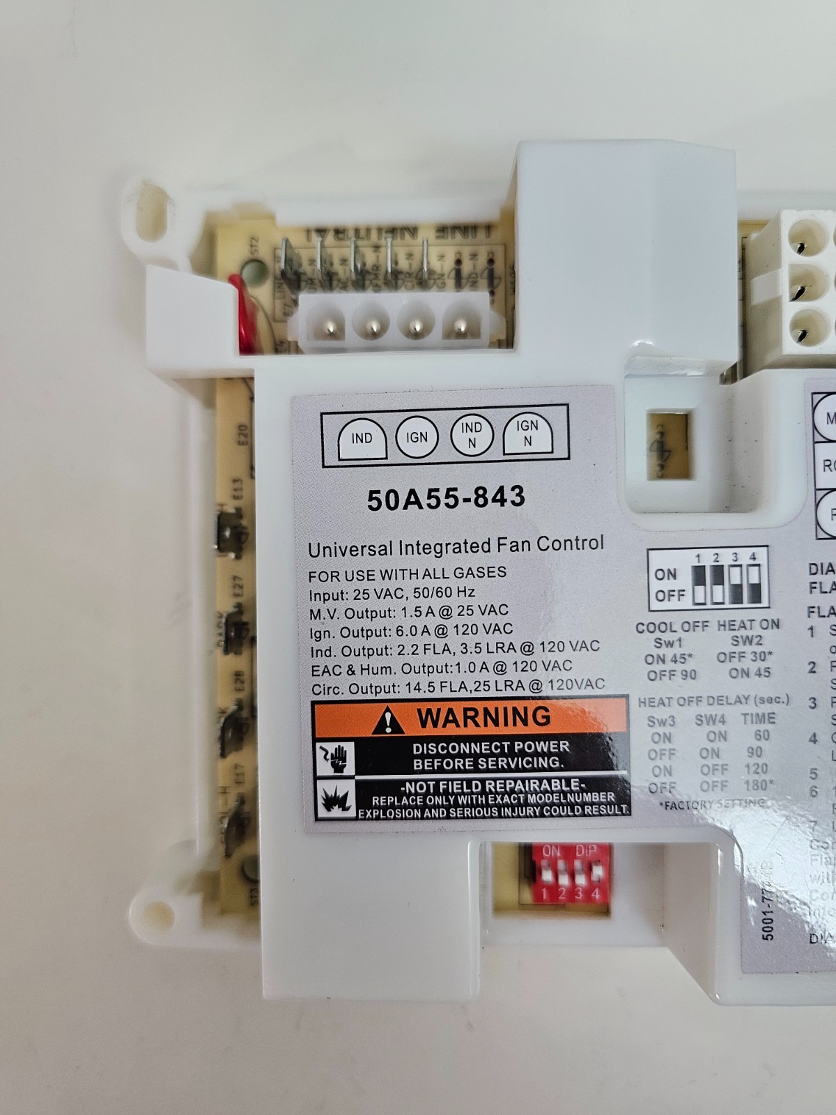 50A55-843 Ignition Control Module Universal Furnace Control Board Lennox White-R