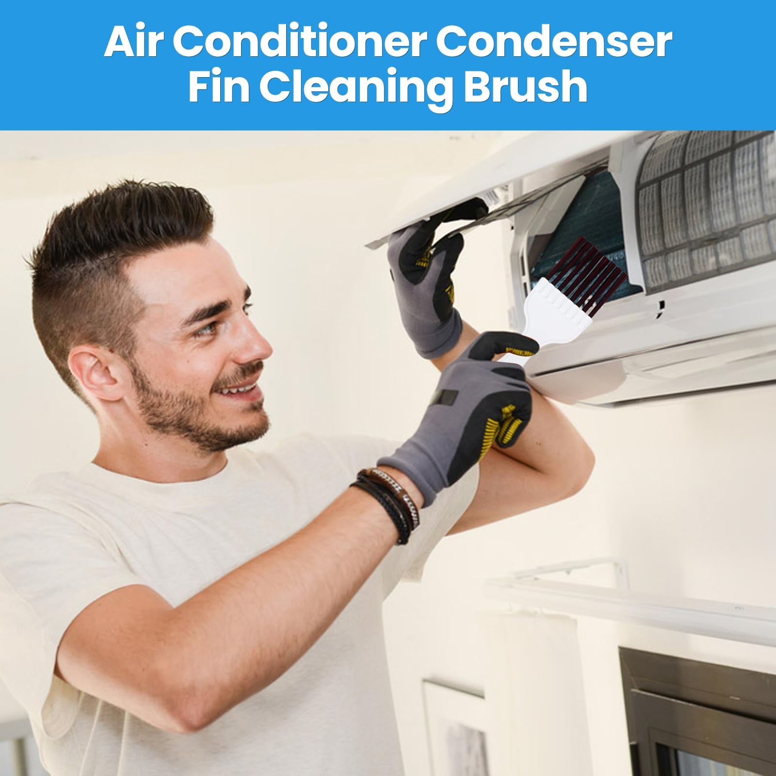 SUREPHON 6 Pcs Air Conditioner Fin Comb Set, 3 Different AC Blue
