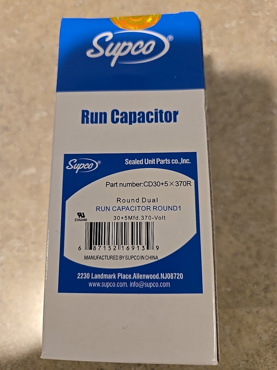 Supco CD30+5×370R Round Dual Run Capacitor