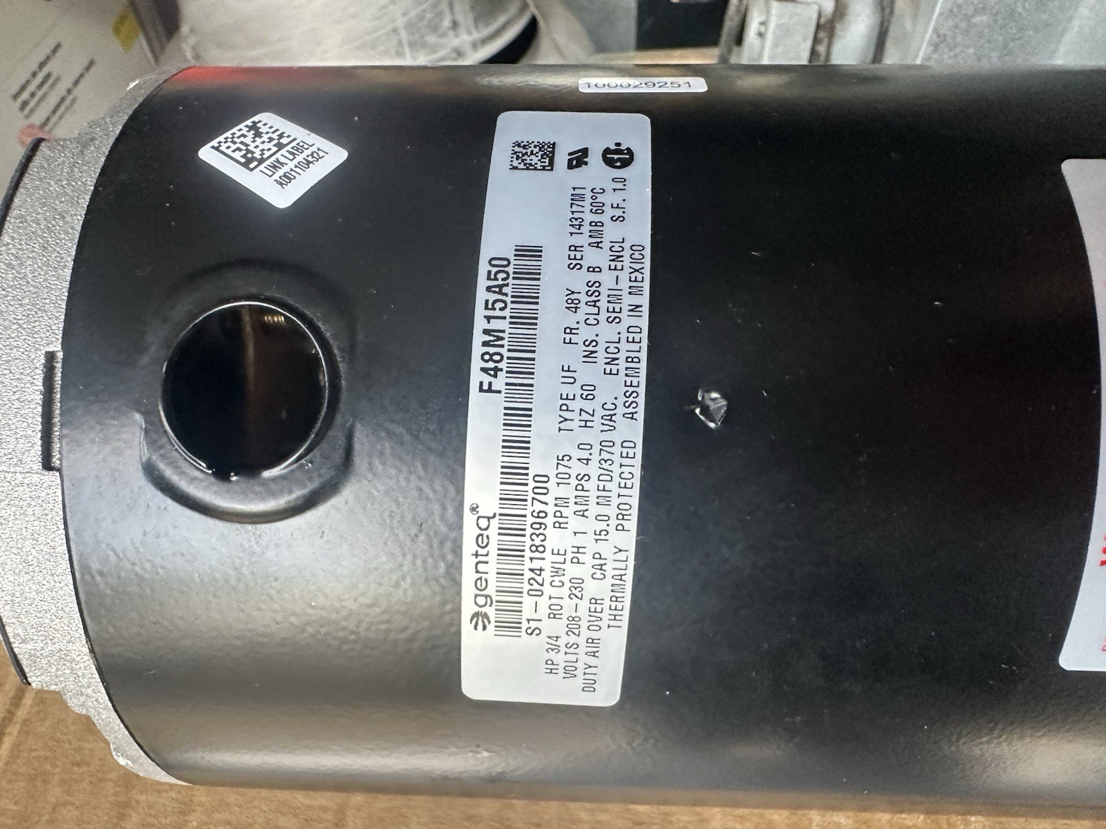 York S1-02418396700 Condenser PSC Motor 3/4 HP 208/230V 1-Phase 1075