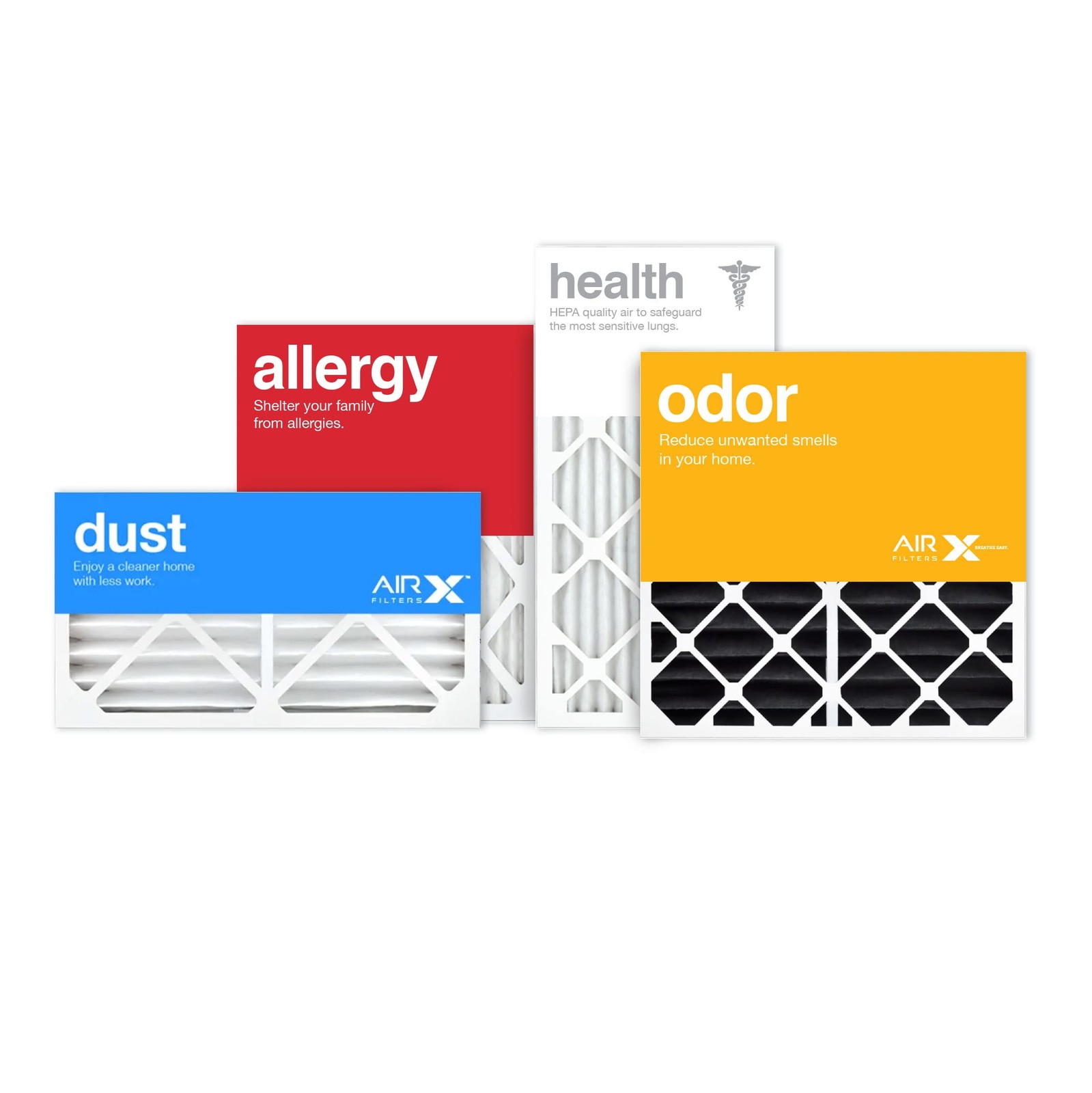 AIRX FILTERS WICKED CLEAN AIR. 20x25x4 Compatible 2 Pack of Filters, White