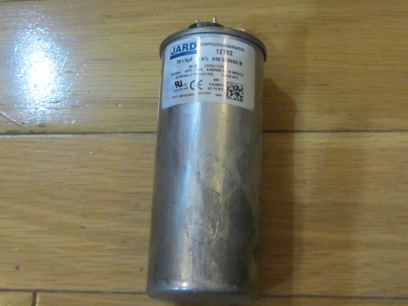 12792 Motor Run Capacitor Jard by MARS, 55 + 5 MFD 440/370 VAC Round-NEW IN BOX!