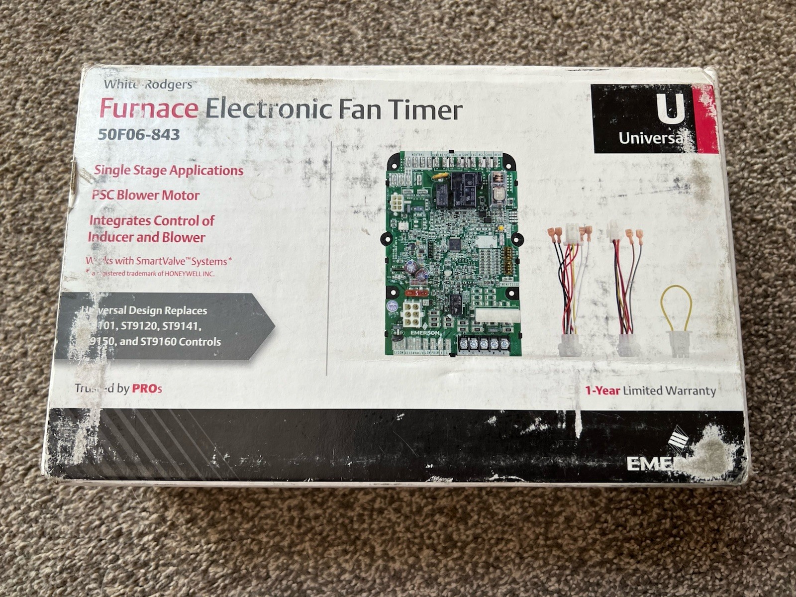 White-Rodgers 50F06-843 Furnace Board Fan Control for Honeywell ST9160B1076 +