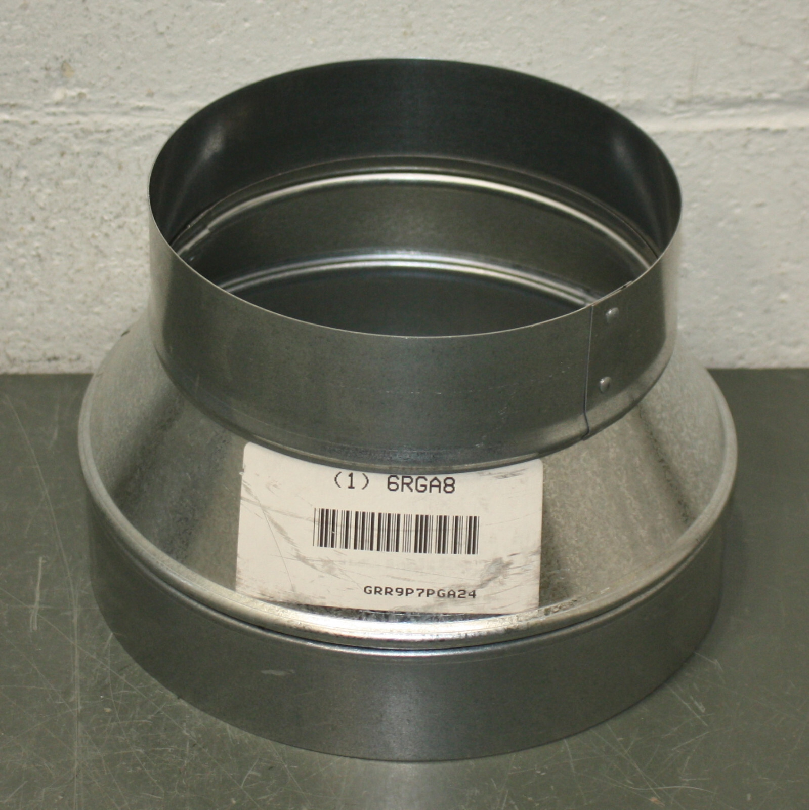 (14) Greenseam Round Reducer GRR9P7PGA24, 9″ to 7″ Duct, Galvanized Steel