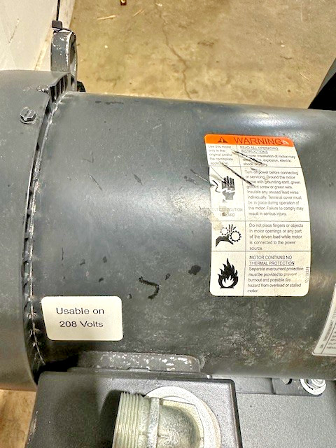 H.D INDUSTRIAL BLOWER/DUST COLLECTOR WITH DAYTON MOTOR 230/460V, 5HP, 3500 RPM