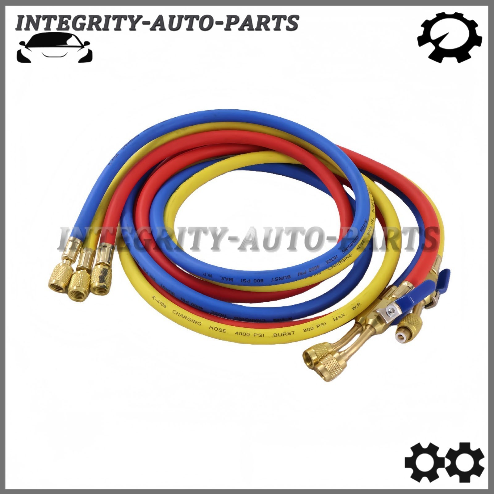 3Pack 29986 Plus II 1/4″ Hose with Compact Ball Valve 72″ Fit for R-410A Refrige