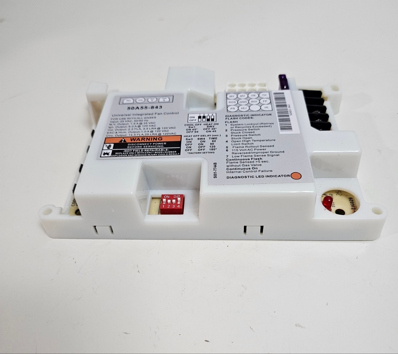 50A55-843 Ignition Control Module Universal Furnace Control Board Lennox White-R