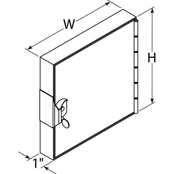 Dayton 2Tfx2 Hinged Duct Access Door, 6 In. W, 6 In. H