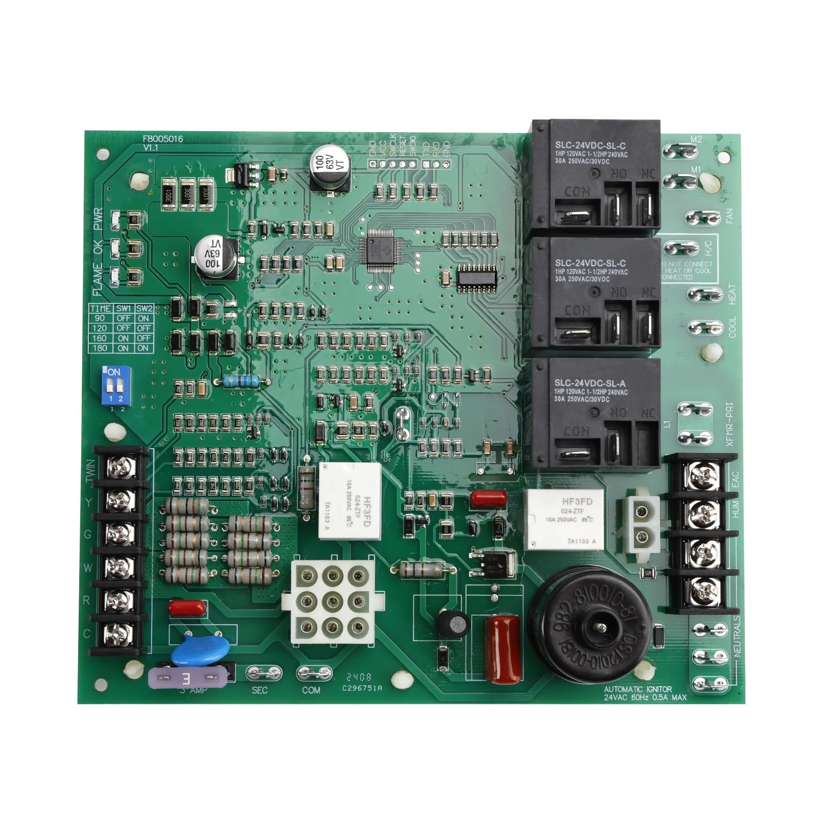 ICM292 Gas Furnace Control Board Rheem Ruud 62-24140-04 / 62-24140-02 / 62-24140