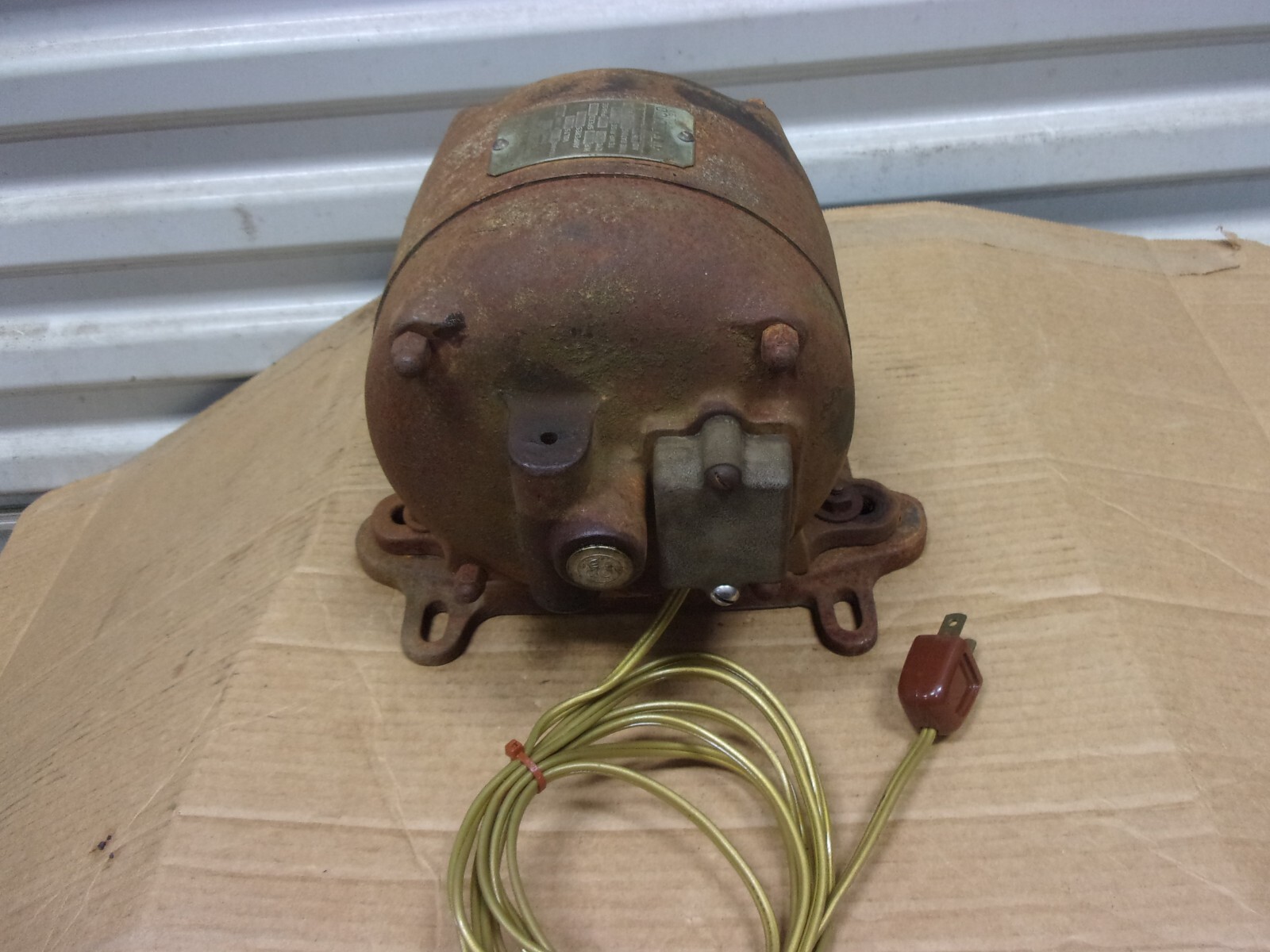 Vtg GE 1/4 HP Electric Motor 1725 Rpm 110 Vac Scroll Saw 1/2″ Shaft Cast Iron US