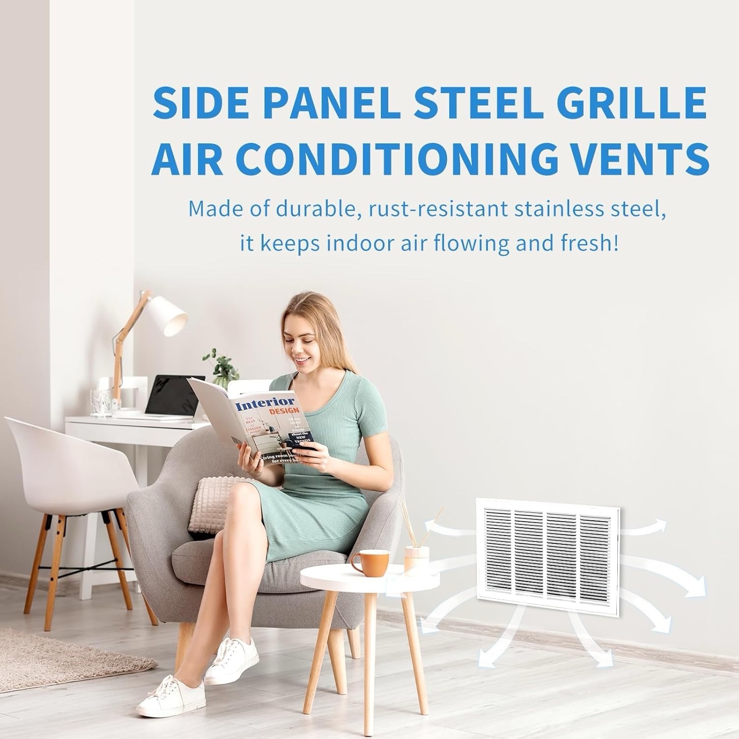 30×12 Return Air Grille Steel Vent Cover White Wall Ceiling Removable 1” Filter