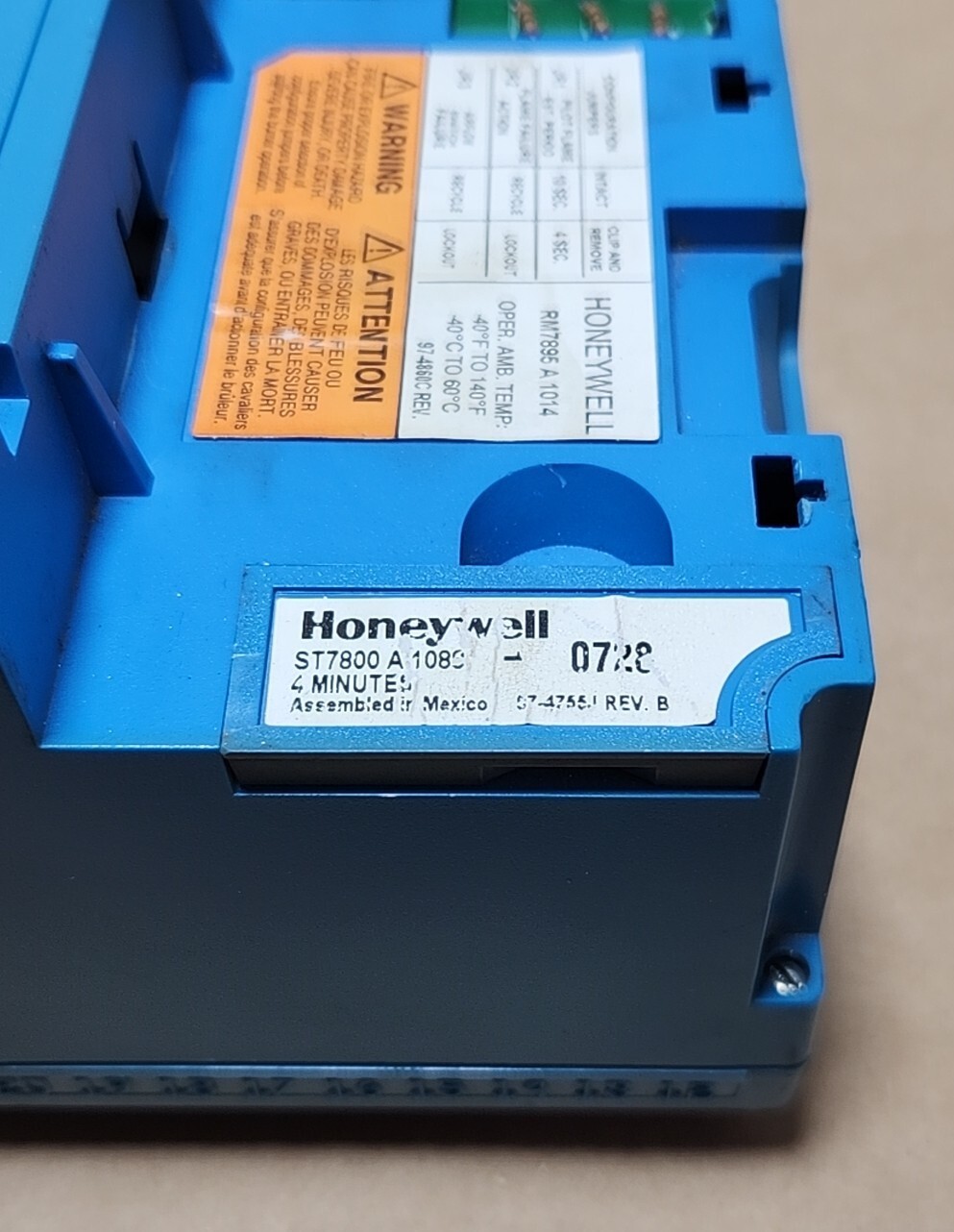 *PARTS/REPAIR* Honeywell RM7895A1014 Burner Control Auto Program Control Rev D