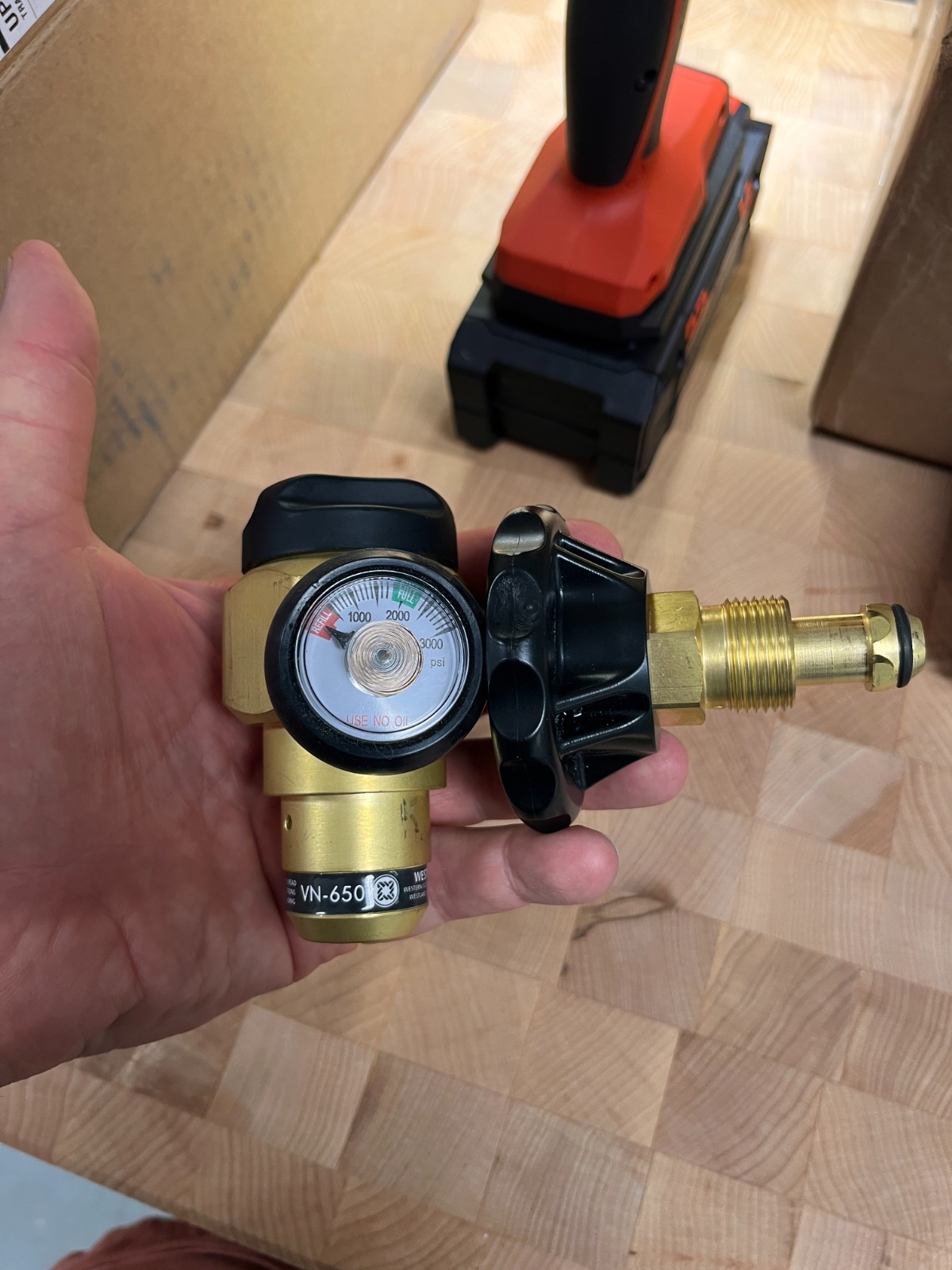 Western Enterprises VN-650 Flowmeter Nitrogen Purging Regulator w/650 PSI Test