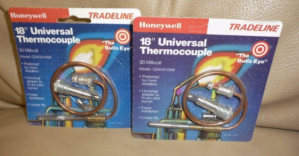 (2) Honeywell Q340A1066 Universal Thermocouple 18″ New