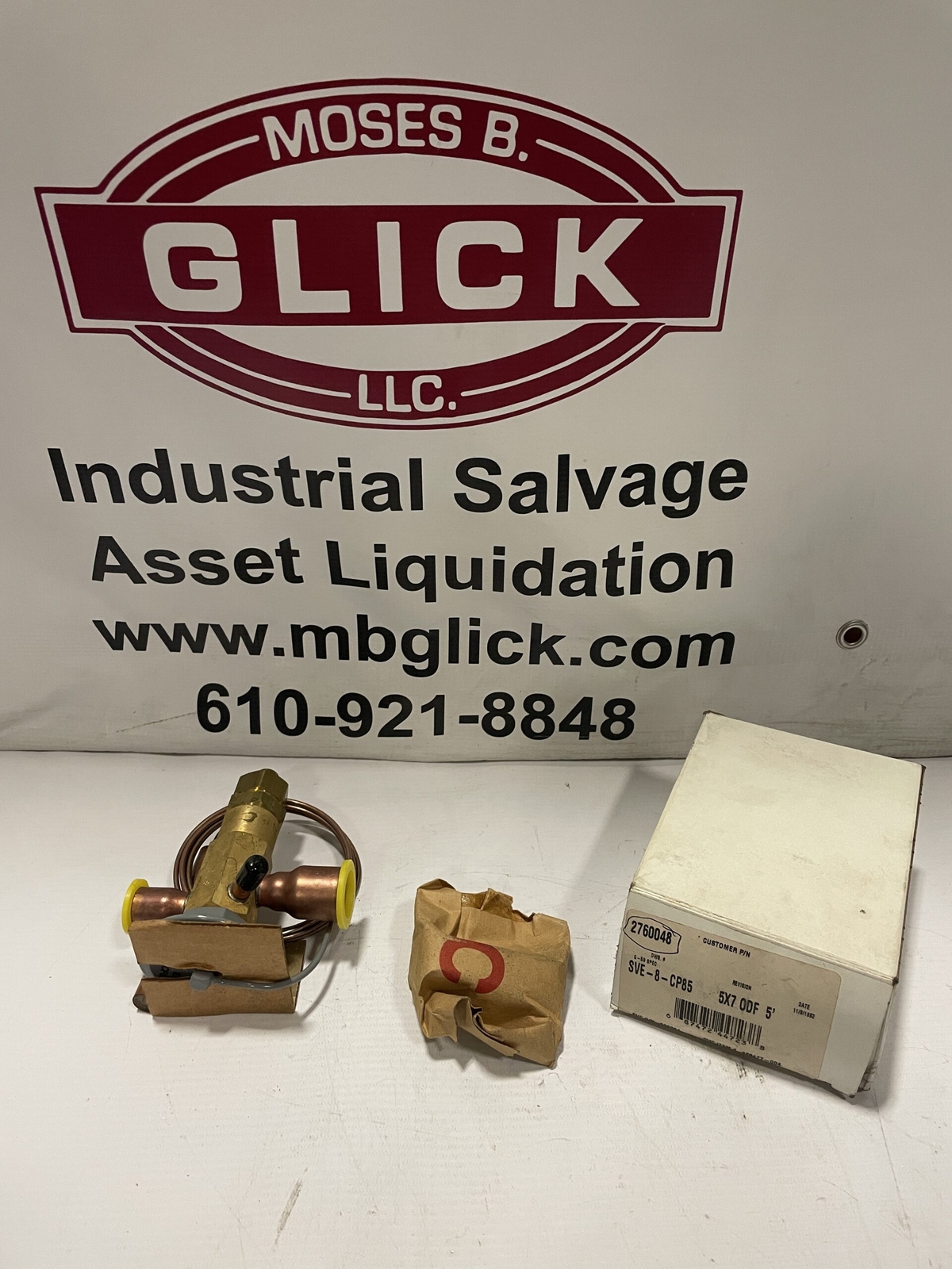 Sporlan SVE-8-CP85 5/8” x 7/8” ODF Thermal Expansion Valve w/ 5’ Capillary -NIB