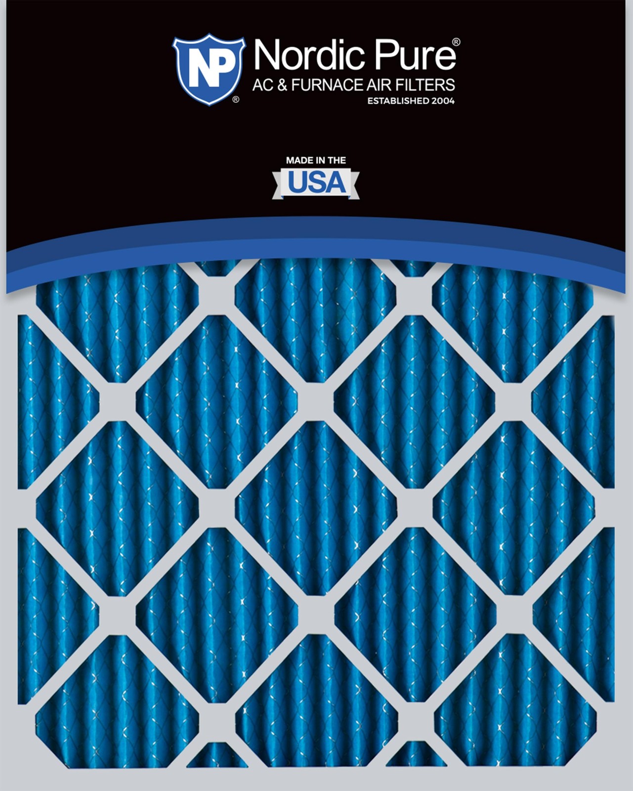 Nordic Pure 16X25X1 Actual Size 15 1/2 X 24 1/2 X 3/4 Pleated Merv 7 Air
