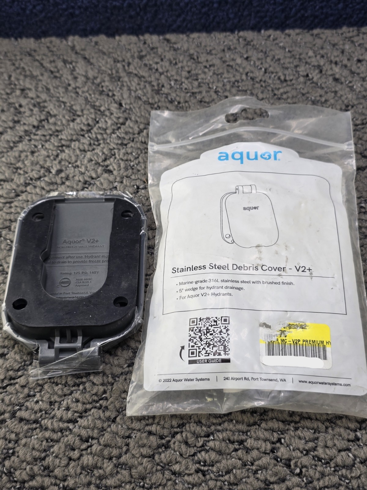 Aquor MC-V2P Marine-Grade Brushed Stainless Steel Debris Cover For V2+ Hydrants