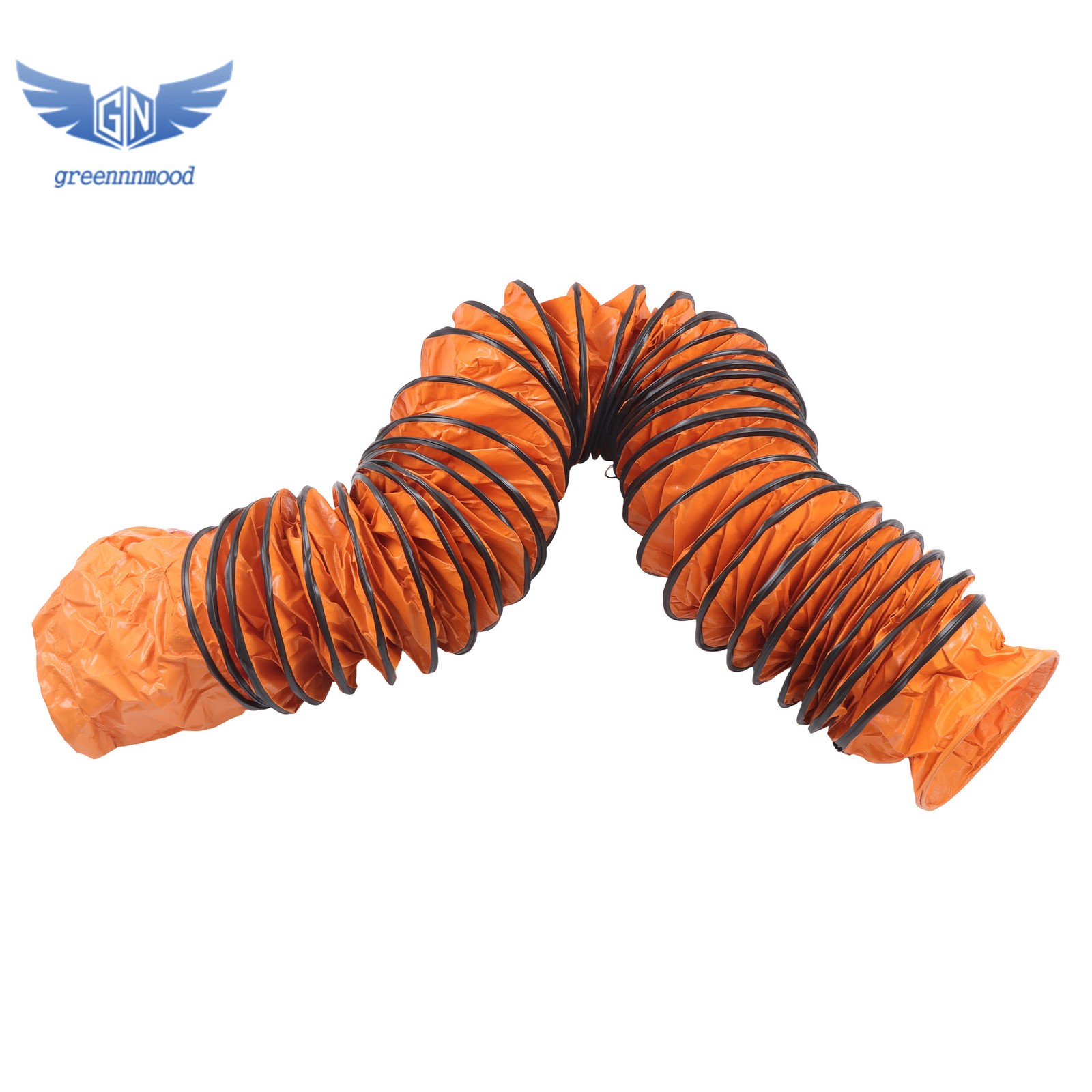 25ft L Φ12Inch PVC Flexible Duct Hosing Retardant with Adjustable Rope & D-Ring
