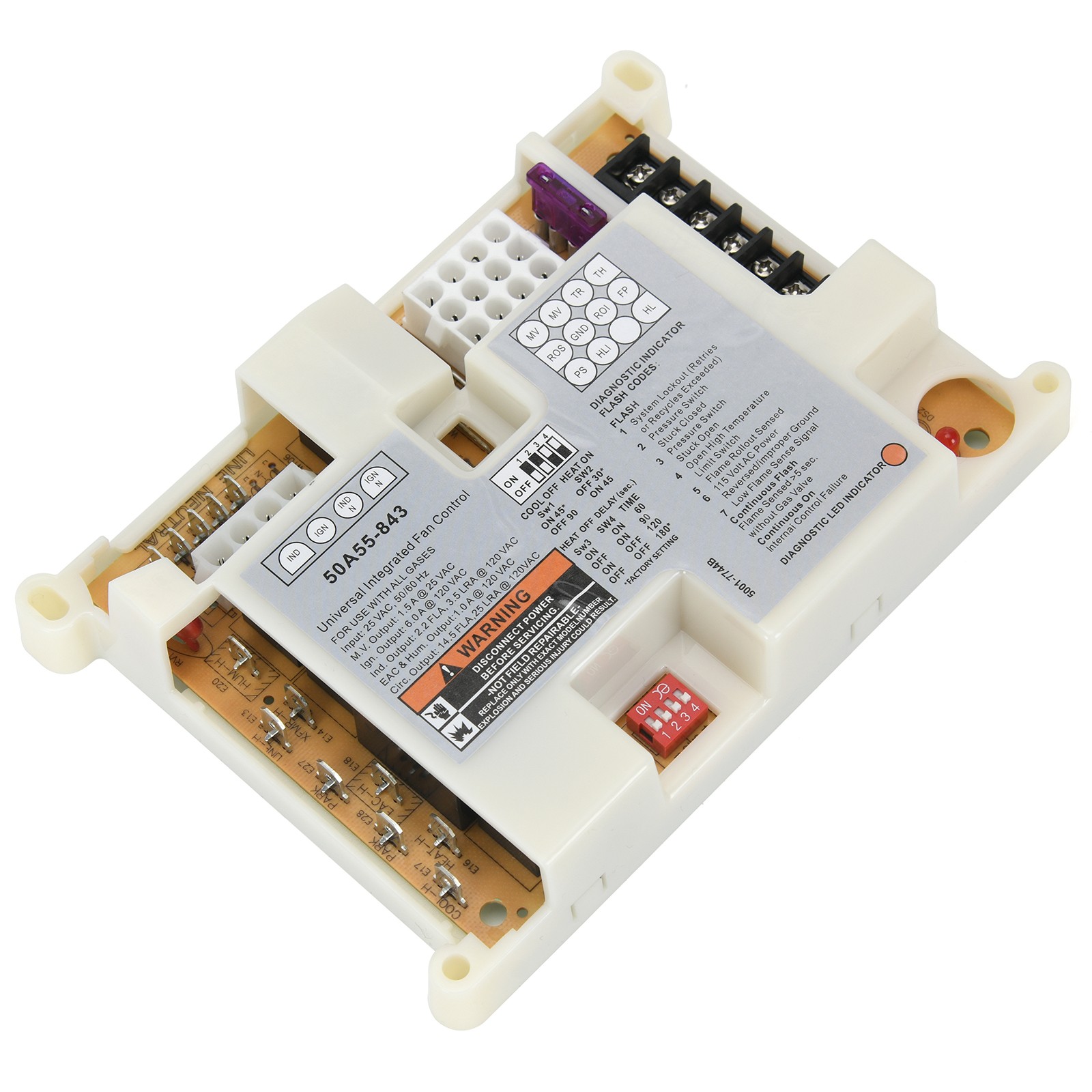 Universal Integrated Furnace Control Board 50A55-843 Ignition Control Module