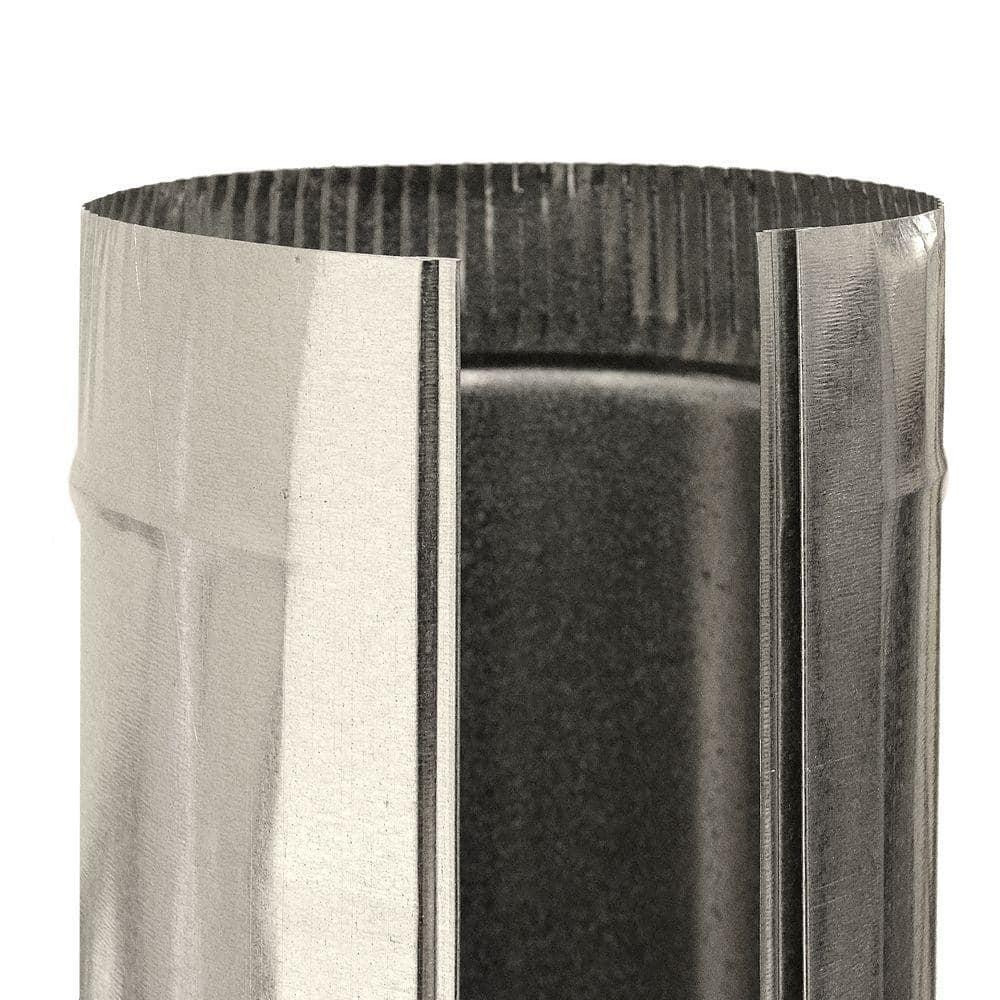 4 In. X 5 Ft. round Metal Duct Pipe