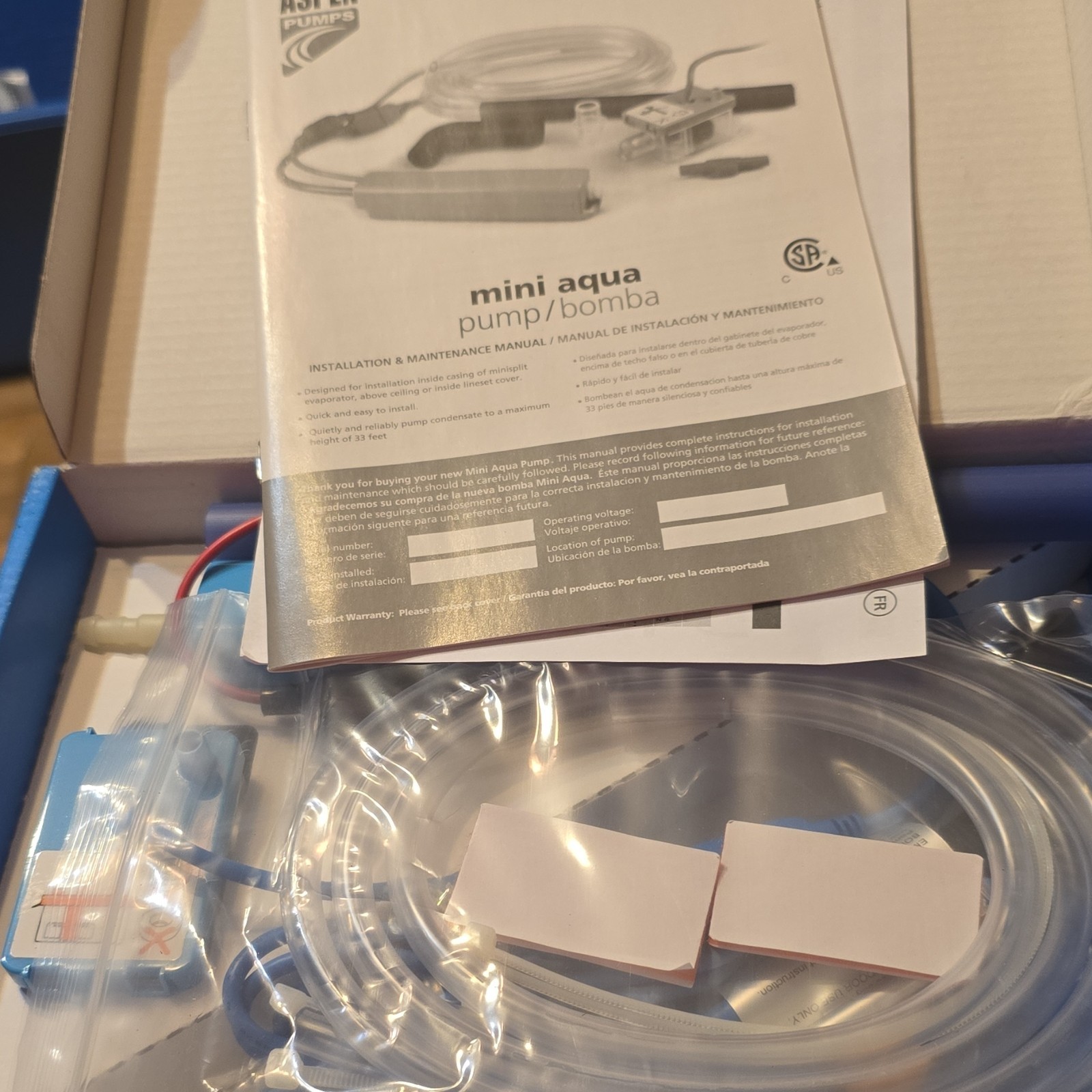 Aspen Pumps Mini Aqua 83809 (FP1035/RS) Condensate Pump 250V Blue