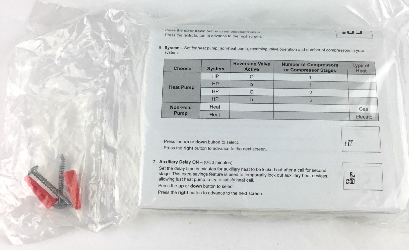 Amana 2246007 Non Programmable Thermostat 2 Stage Heat 2 Stage Cool Or Heat Pump