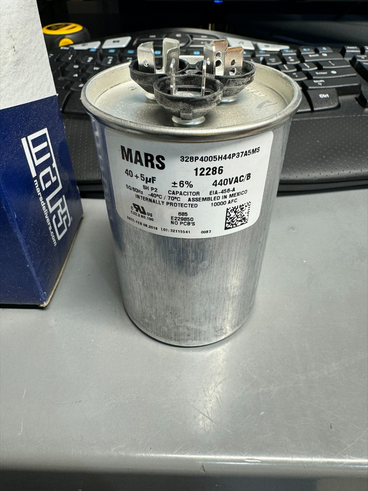 Mars Run Capacitor 40+5 uf MFD 440 volt 12286 NEW OEM ORIGINAL