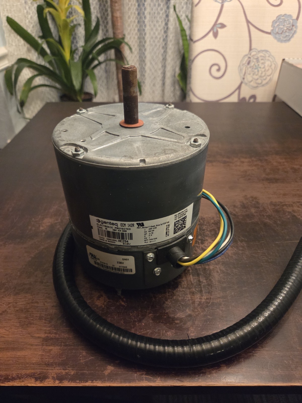Genteq ECM 142R 5SME39HLHE294 230V Outdoor Fan Blower Motor (Used, Working)