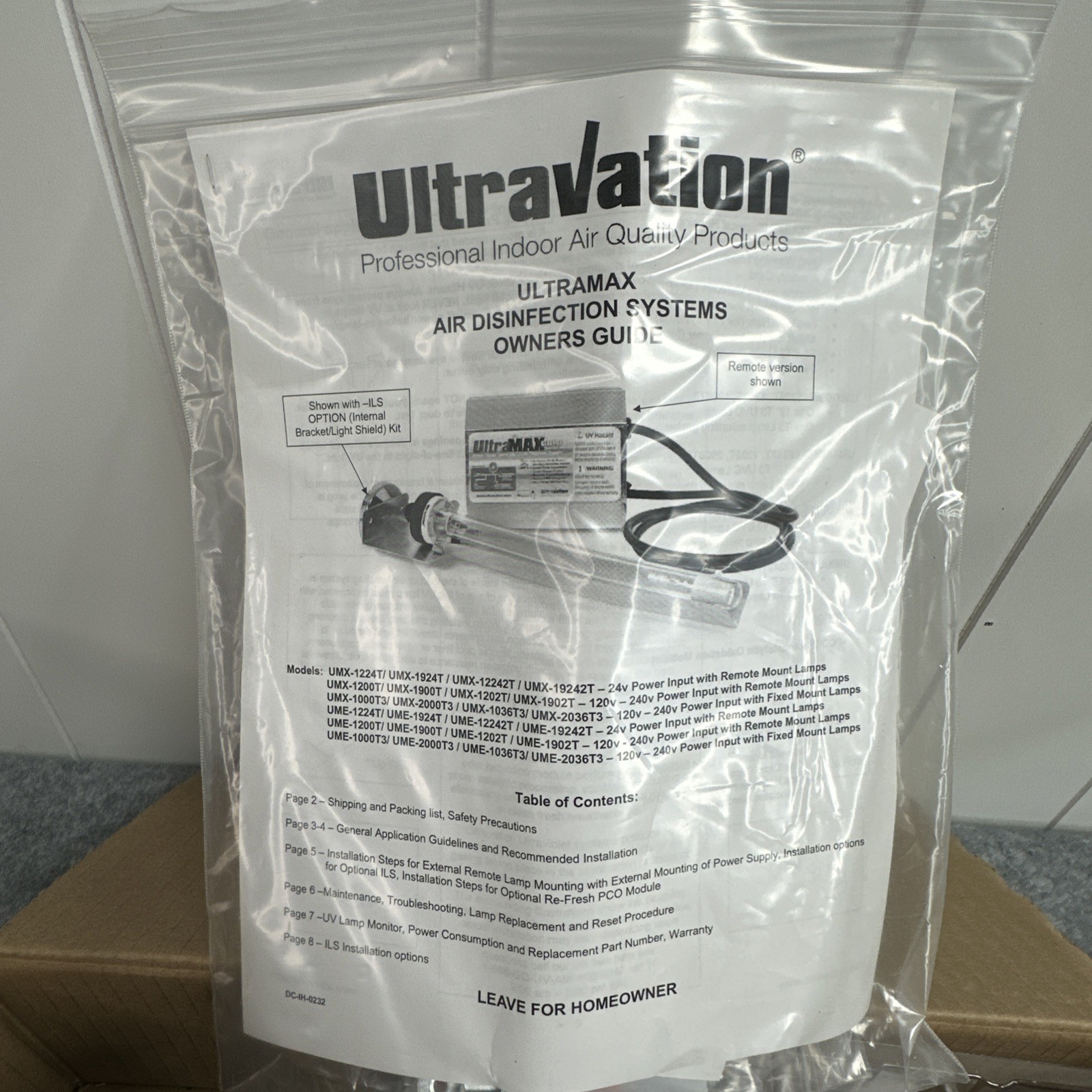 Ultravation UMX1202T-PCO UV Air Purifier HVAC System | UltraMax Gold Extreme