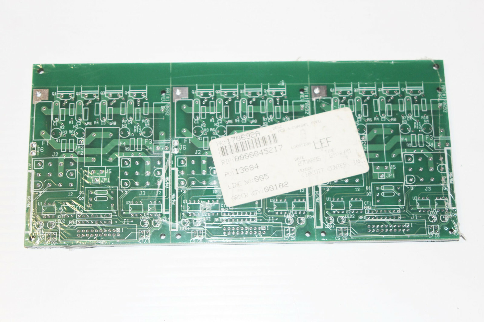 4 Pack – 170692 Rev B Furnace AC Prototype Green PCB Control Board HVAC 12x Lot