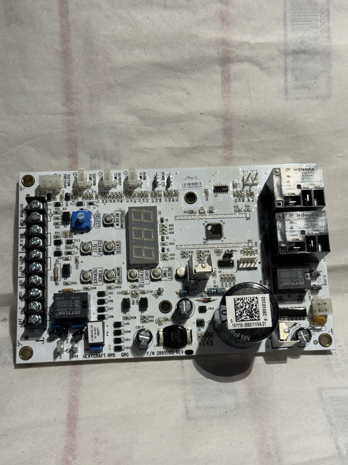 QRC HEATCRAFT evaporator electronic Control Board RPD QRC. P/N 28910102