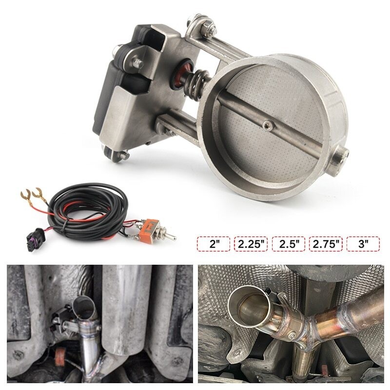 Stainless Steel Electric Exhaust Control Valve 2″/2.25″/2.5″/2.75″/3″ Inch New [
