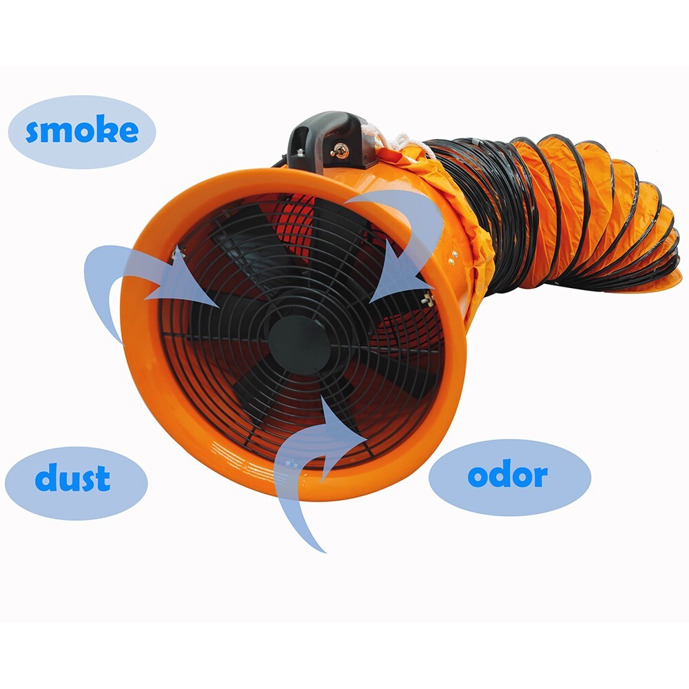 TECHTONGDA 12″ Electric Axial Fan Spray Booth Paint Fumes Blower 110V 77m³/min