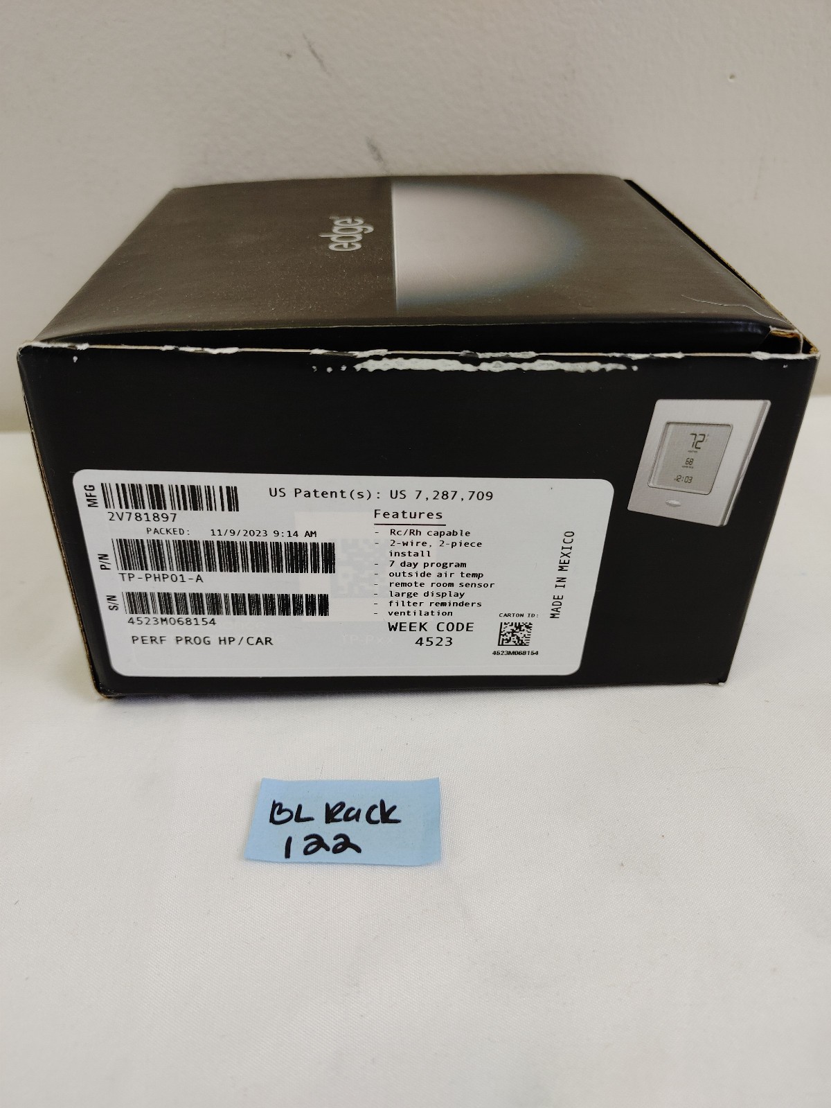 Carrier Edge Programmable Thermostat, TP-PHP01-A