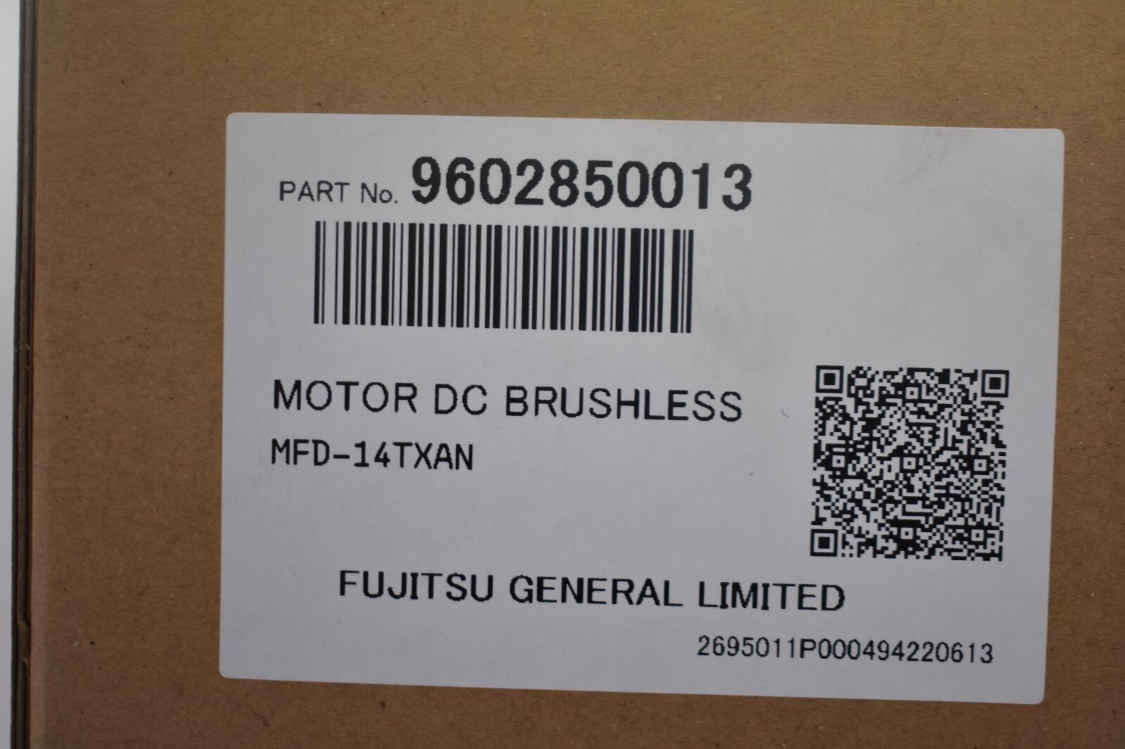 Fujitsu Motor DC Brushless Replacement 9602850013 MFD-14TXAN For Mini Split