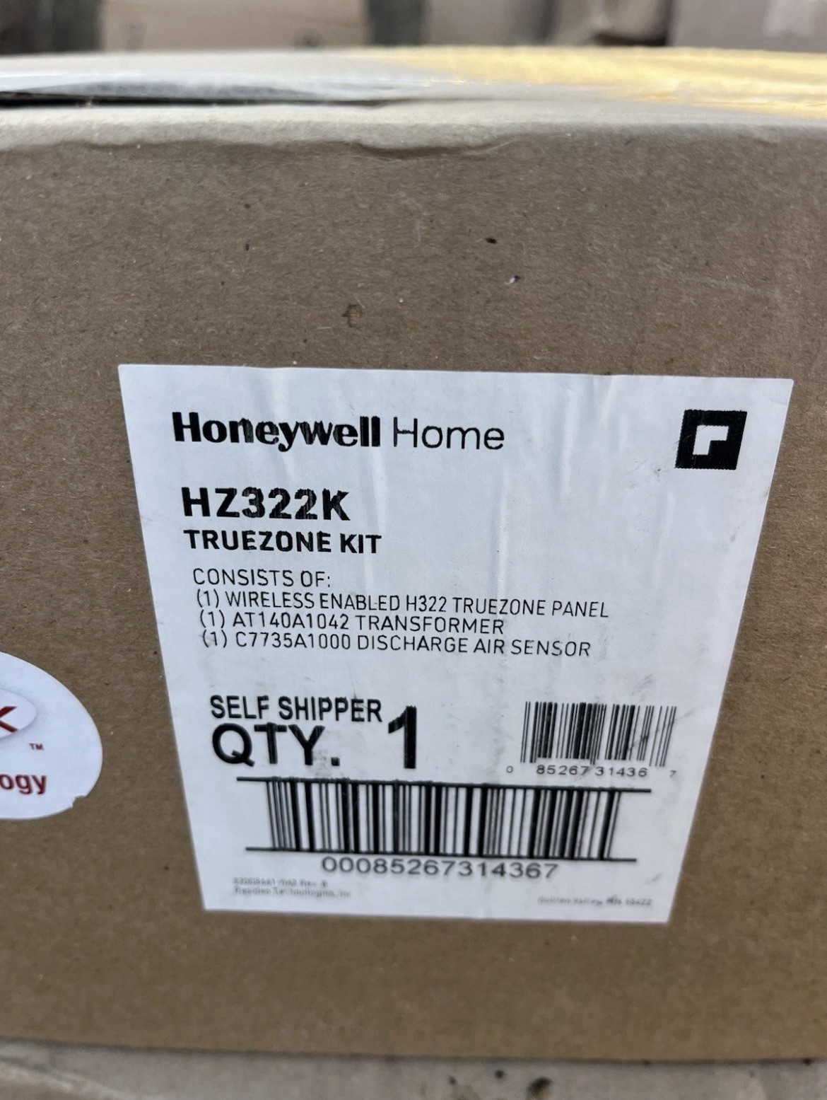 NEW Honeywell TrueZONE HZ322K 3-Zone Control Panel Kit, 2H/2C
