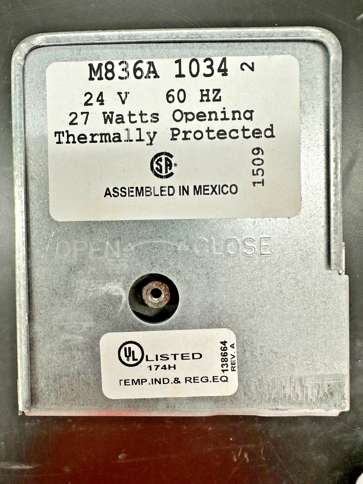 Honeywell M836A 1034 Damper Motor Actuator | 24V | 75° Stroke | Auxiliary Switch
