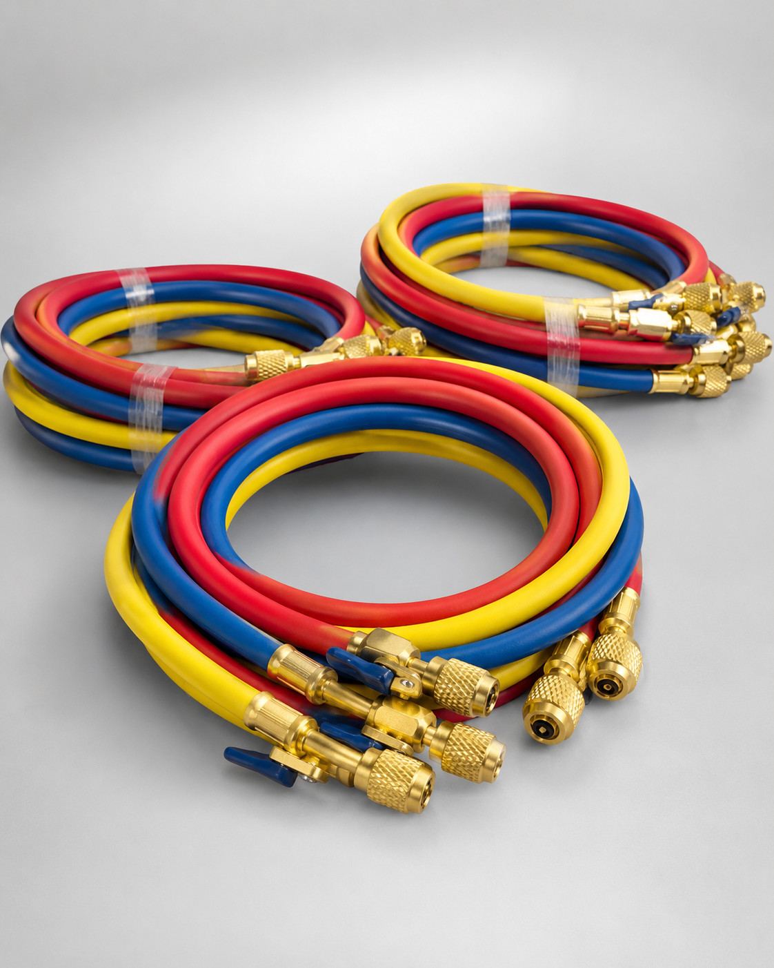 Yellow Jacket 29986 Plus II 1/4″ Hose with Compact Ball Valve 72″ (Pack of 3)