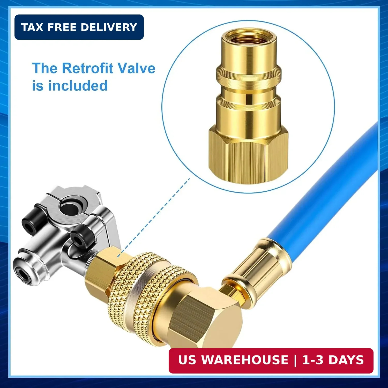 Mudder R134a Refrigerator Recharge Kit with Bpv31 Bullet Piercing Valve, Hose Re