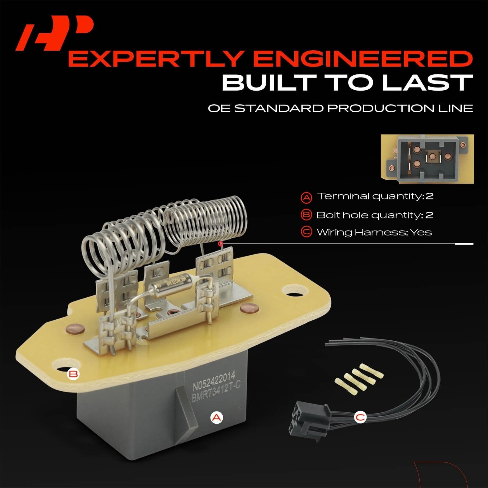 A-Premium HVAC Blower Motor Resistor for Ford & Mazda Vehicles