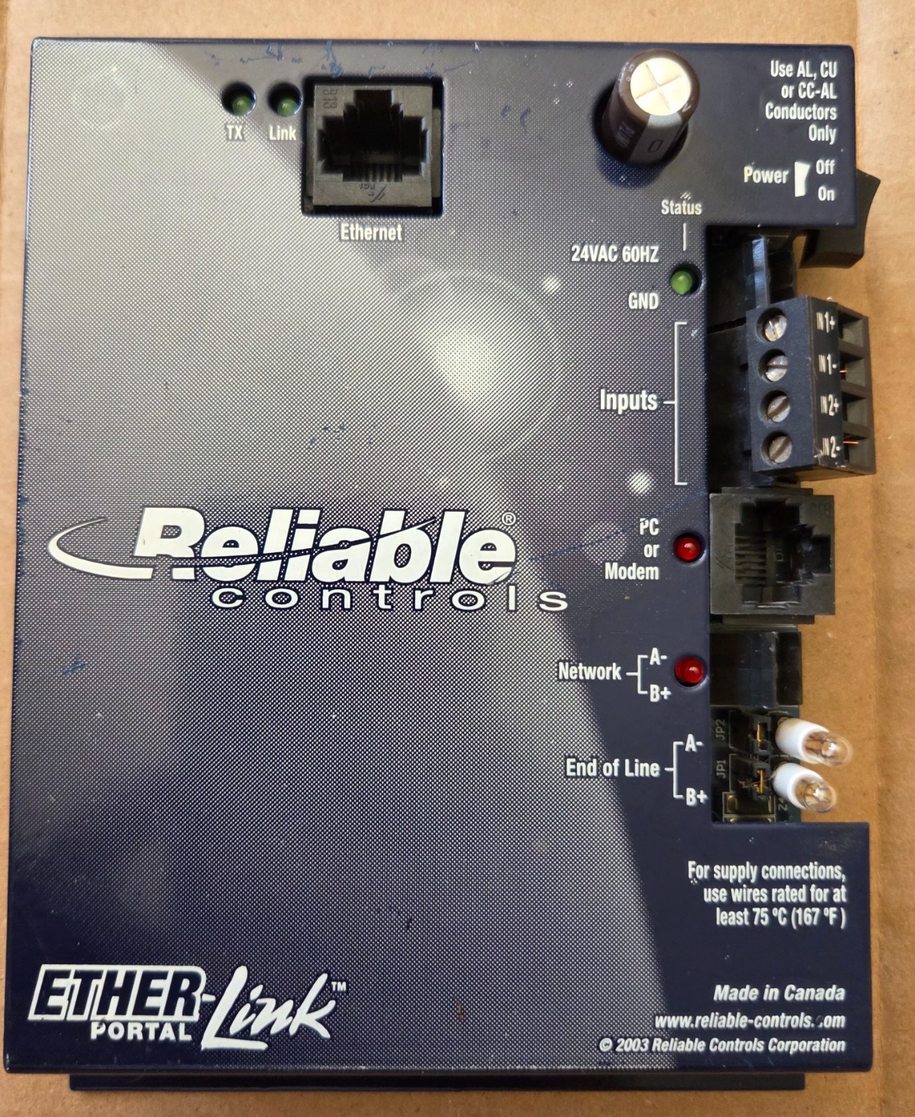 Reliable Controls mach-zone controllers & ether link controller excellent cond.