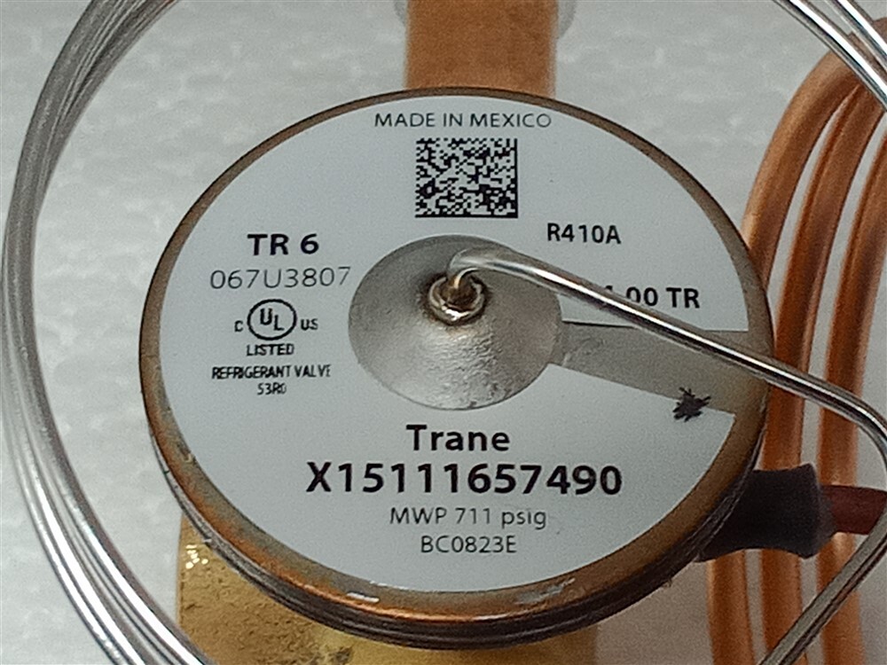 Danfoss 067U3807 Thermo. Expansion Valve TR 6 4.00 TR R410A Trane X15111657490