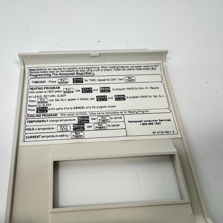Thermostat Honeywell CT3200 5 and 2 day Programmable Beige Heat / Cold