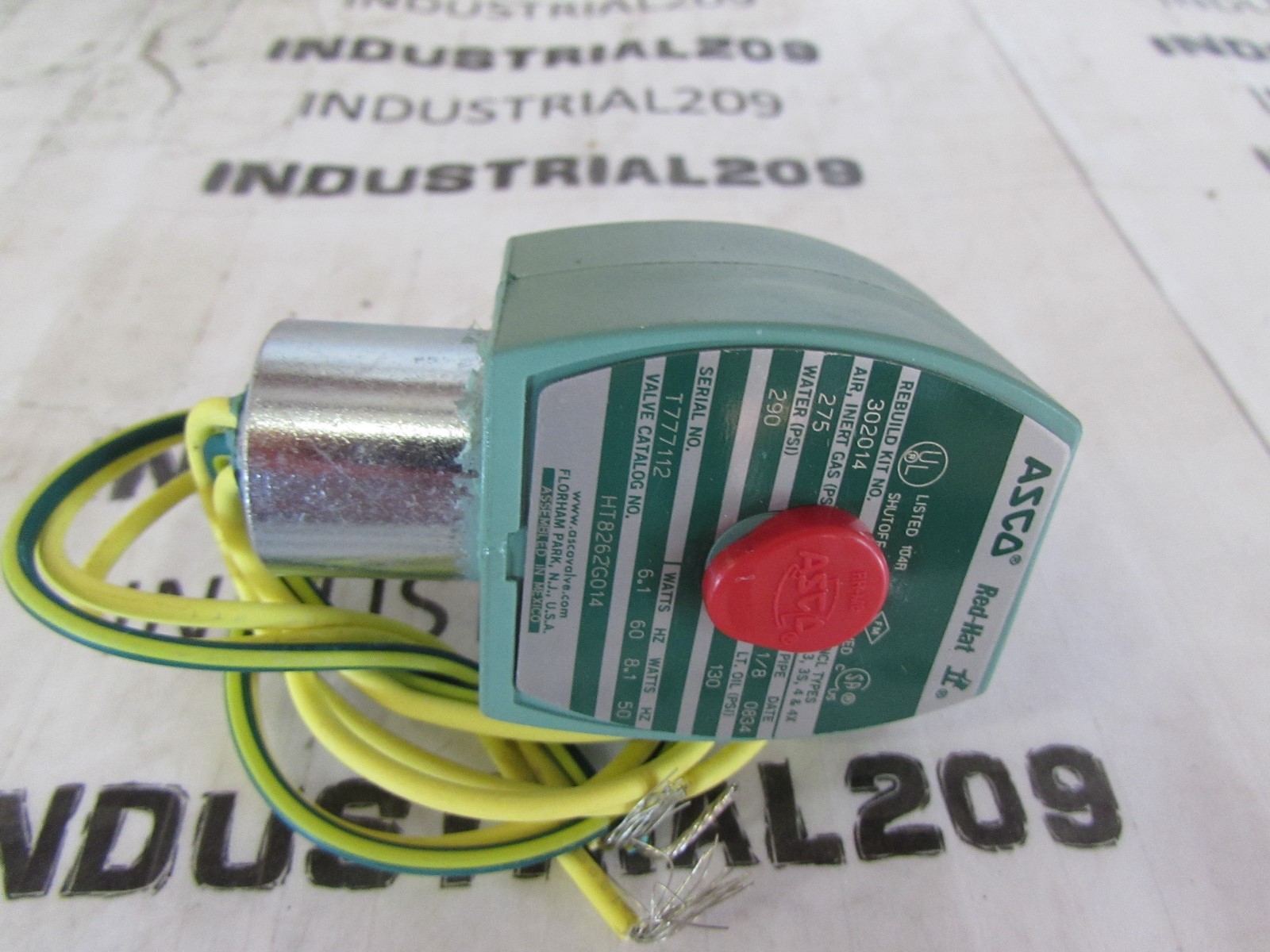 ASCO SOLENOID VALVE HT862G014 1/8” 110 VAC NEW