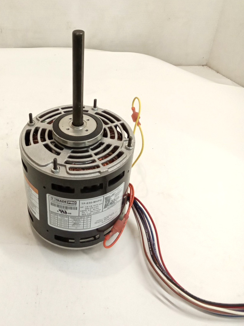TradePro TP-E50-MHP2 Evaporator Motor 1/2-1/6HP 1075 Rpm 208-230VAC 3.6A 3-Speed
